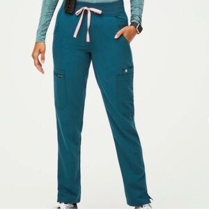 FIGS Caribbean Blue Yola Skinny Scrub Pants 2.0 in Caribbean Blue XS